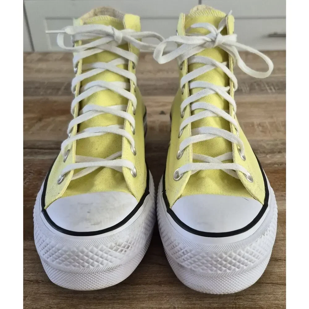 Converse Chuck Taylor All Star Lift High Top Sneakers in Light Citron Size 7